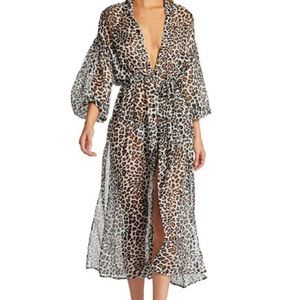 NWT Vitamin A Leopard “Sunny” Duster/Dress/Cover -Up